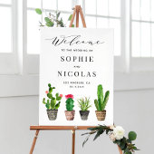 Boho Waterverf Succulents Welcome Wedding Sign Poster