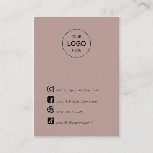 Boho Waterverf Sun Stud Earring Display Visitekaartje (Achterkant)