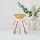 Boho Waterverf Sun Stud Earring Display Visitekaartje (Staand voorkant)