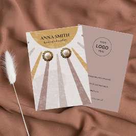 Boho Waterverf Sun Stud Earring Display Visitekaartje