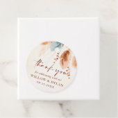 Boho Waterverf Terracotta Pampas Grass Bedankt Bedankjes Labels (In situ)