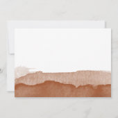 Boho Waterverf Terracotta Woestijn Foto Doop Kaart (Achterkant)
