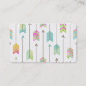 Boho Waterverf Tribal Arrows Professional Visitekaartje (Achterkant)