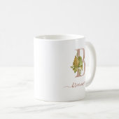 Boho waterverf tropisch monogram letter "B" Koffiemok (Voorkant rechts)