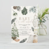 Boho Waterverf vakantie Baby shower Kaart (Staand voorkant)