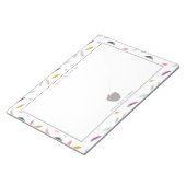 Boho Waterverf Veer Apple-leraar Notitieblok (Schuin)