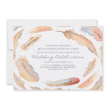 Boho waterverf veren Tribal en Wild Wedding