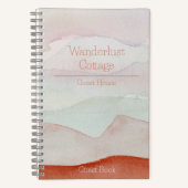 Boho Waterverf verhuur gastenboek Notitieboek (Voorkant)