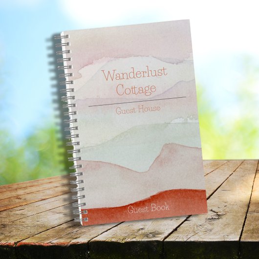 Boho Waterverf verhuur gastenboek Notitieboek