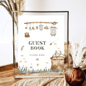 Boho Waterverf Vissen Baby shower gastenboek Poster