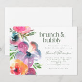 Boho Waterverf Vloeiend Vrijgezellenfeest Brunch B Kaart (Voorkant / Achterkant)