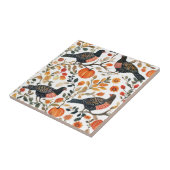 Boho Waterverf Vogels – Artistieke Natuur-Inspirat Tegeltje (Zijkant)