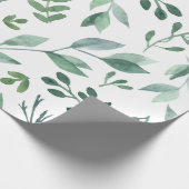 Boho Waterverf Wedding Botanical Cadeaupapier (Hoek)