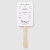 Boho Waterverf Wedding Program Fans Handwaaier (Achterkant)