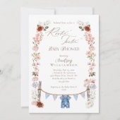 Boho Waterverf Western Little Cowboy Baby shower Kaart (Voorkant)