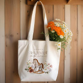 Boho Waterverf Western Rocking Horse Baby shower Tote Bag