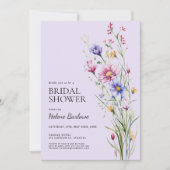 Boho Waterverf Whimsical Wildflower Vrijgezellenfe Kaart (Voorkant)