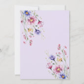 Boho Waterverf Whimsical Wildflower Vrijgezellenfe Kaart (Achterkant)