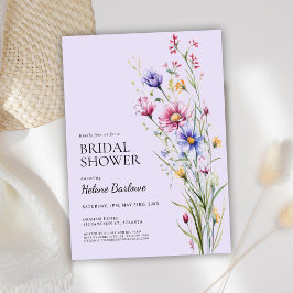 Boho Waterverf Whimsical Wildflower Vrijgezellenfe Kaart