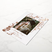 Boho Waterverf Wild Flowers Afstuderen Roos Gold Folie Uitnodiging (Gedraaid)