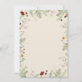 Boho Waterverf Wildbloemen Baby Brunch Uitnodiging (Achterkant)