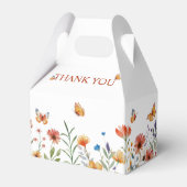 Boho Waterverf Wildbloemen Baby shower Bedankdoosjes (Achterkant)