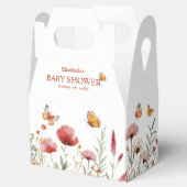 Boho Waterverf Wildbloemen Baby shower Bedankdoosjes (Geopend)