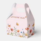 Boho Waterverf Wildbloemen Baby shower Bedankdoosjes (Achterkant)