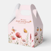 Boho Waterverf Wildbloemen Baby shower Bedankdoosjes (Voorkant Zijde)