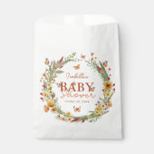 Boho Waterverf Wildbloemen Baby shower Bedankzakje (Voorkant)