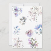 Boho Waterverf Wildbloemen Baby shower Kaart (Achterkant)