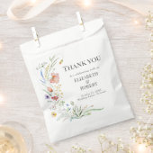 Boho Waterverf Wildbloemen Bedankzakje (Geknipt)