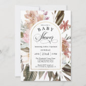 Boho Waterverf Wildbloemen Bloemen Bloemen Baby sh Kaart (Voorkant)