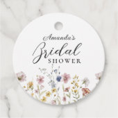Boho Waterverf Wildbloemen Bloemen Bloemen Vrijgez Bedankjes Labels (Voorkant)