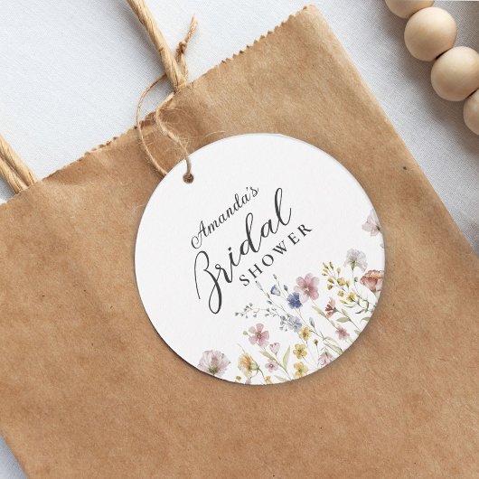 Boho Waterverf Wildbloemen Bloemen Bloemen Vrijgez Bedankjes Labels