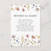 Boho Waterverf Wildbloemen Boeken voor Baby Informatiekaartje (Voorkant)