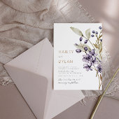 Boho Waterverf Wildbloemen bruiloft uitnodiging