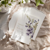 Boho Waterverf Wildbloemen bruiloft uitnodiging