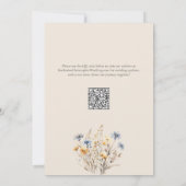 BOHO Waterverf Wildbloemen Elegant Beige Bruiloft Save The Date (Achterkant)