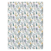 Boho Waterverf Wildbloemen Patroon schilderen Tafelkleed (Voorkant)