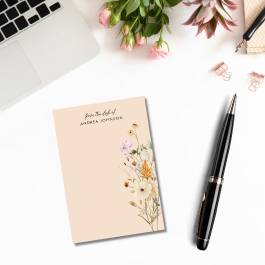 Boho Waterverf Wildbloemen van het bureau van naam Post-it® Notes