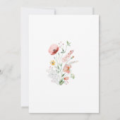 Boho Waterverf Wildbloemen Vrijgezellenfeest Kaart (Achterkant)