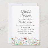 Boho Waterverf Wildbloemen Vrijgezellenfeest Kaart (Voorkant)