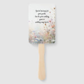 Boho Waterverf Wilde Bloem Bloemstuk Persoonlijk Handwaaier (Achterkant)