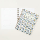 Boho Waterverf Wilde Bloem Gepersonaliseerde Naam Planner (Display)
