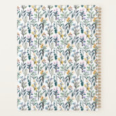Boho Waterverf Wilde Bloem Gepersonaliseerde Naam Planner (Achterkant)