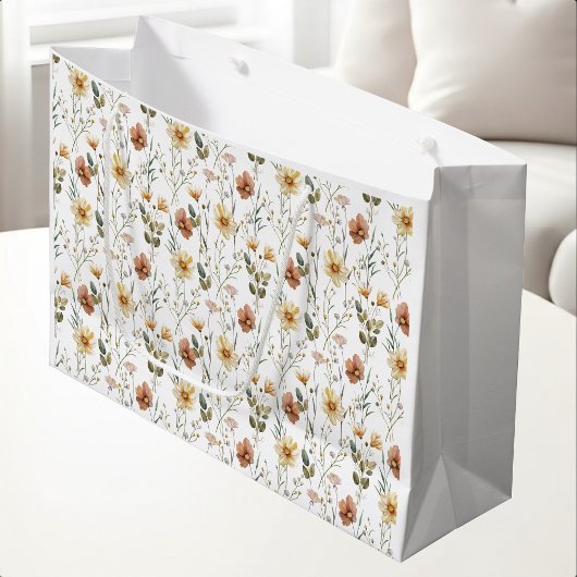 Boho Waterverf Wilde Bloem Groot Cadeauzakje