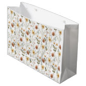 Boho Waterverf Wilde Bloem Groot Cadeauzakje (Voorkant Gekanteld)