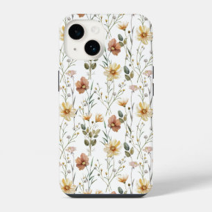 Boho Waterverf Wilde Bloem iPhone 14 Hoesje