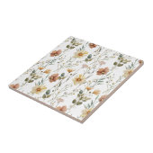 Boho Waterverf Wilde Bloem Keramiek Tegeltje (Zijkant)